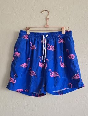 Chubbies Men's Swim Trunks The pop flock and drop it pink flamingo Large